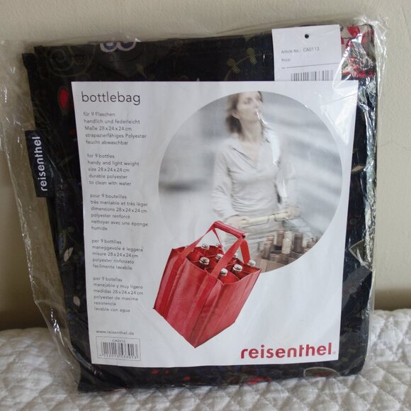 New NIP REISENTHEL Floral Print 9 Bottle Compartments Bag - Picture 1 of 4